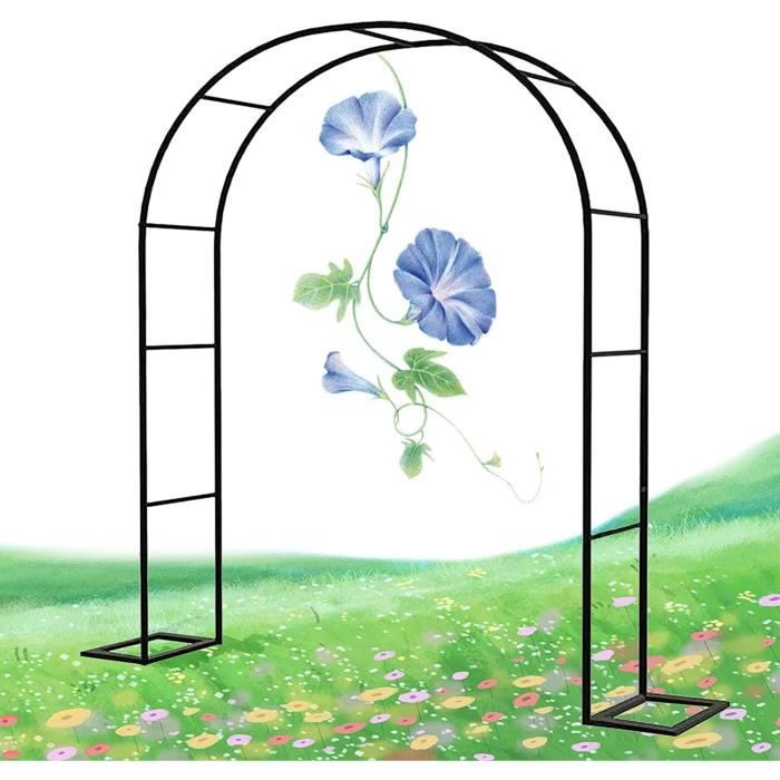 Arche de jardin en métal de 2,4 m - TRAHOO - Robuste et résistante aux intempéries - Pour