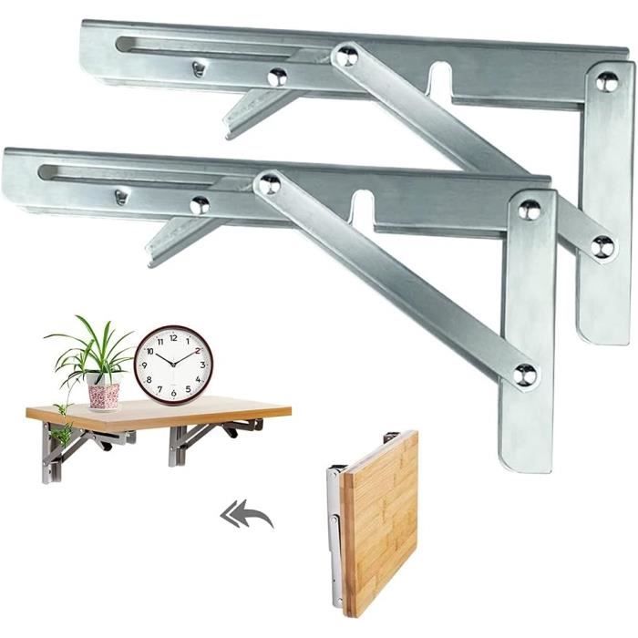 Tablette Rabattable Table Pliante Murale - 2 PCS Tablette Rabattable 200mm - Acier ...