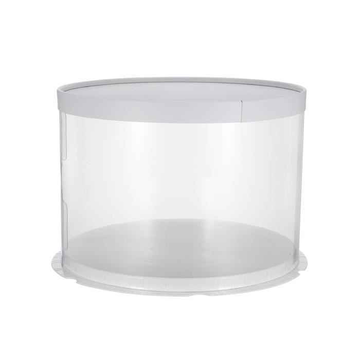 Boites D Emballage De Gateau Rond En Plastique Transparent De Boite De Organisateur Pour Le Magasin De Dessert A La Maison Cdiscount Maison