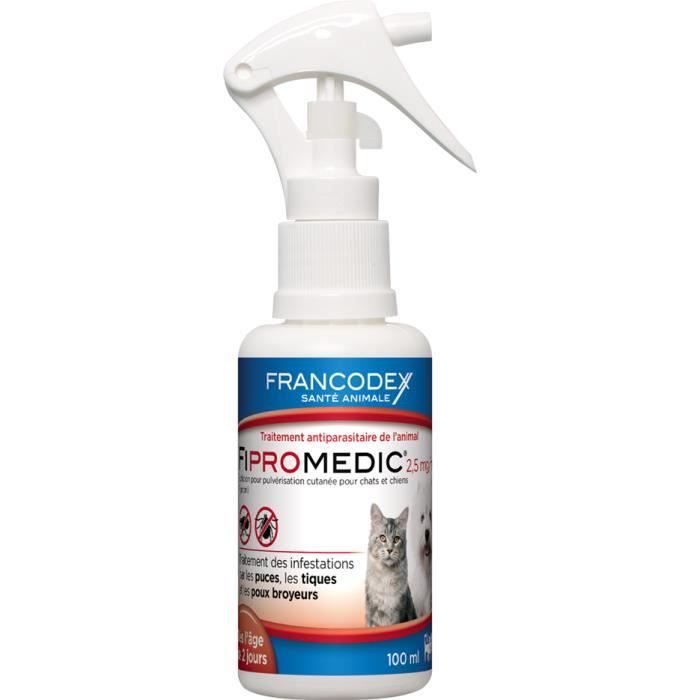 FRANCODEX Spray antiparasitaire - Chien et chat - 100ml