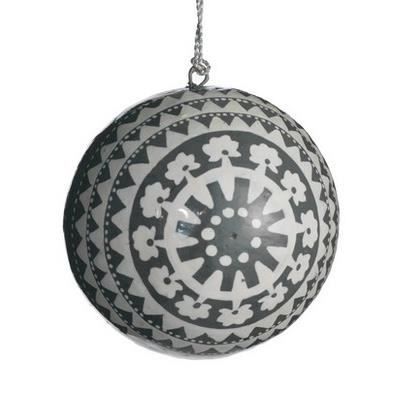 Boule de noël grise à fleurs - Cdiscount Maison Boule de noël grise à fleurs - Cdiscount Maison