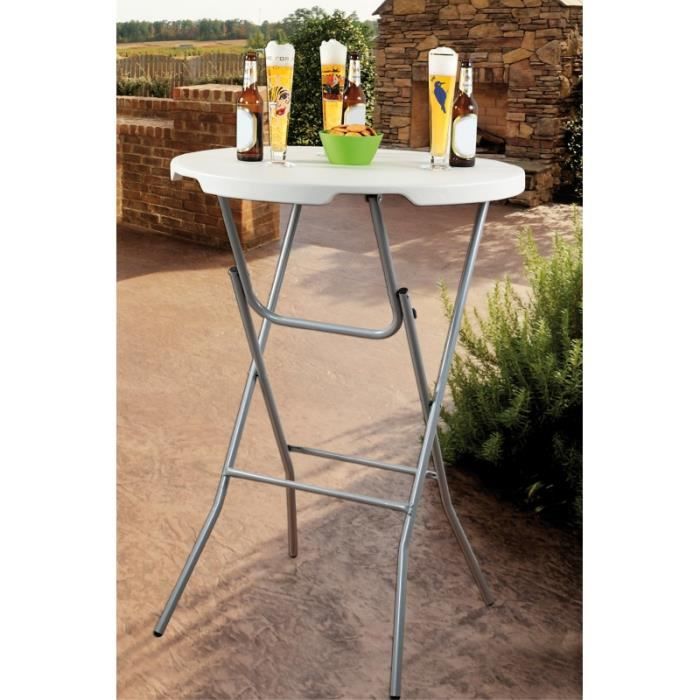 Table De Bar Plastique D80 X H110 Cm Achat Vente Mange