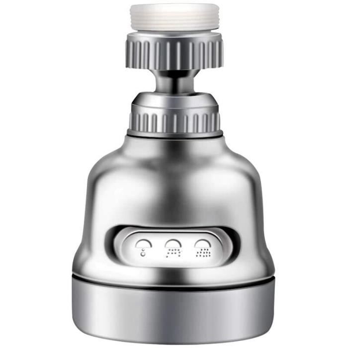 Aérateur de Flexible rotatif à 360 degrés, 3 Modes, filtre à