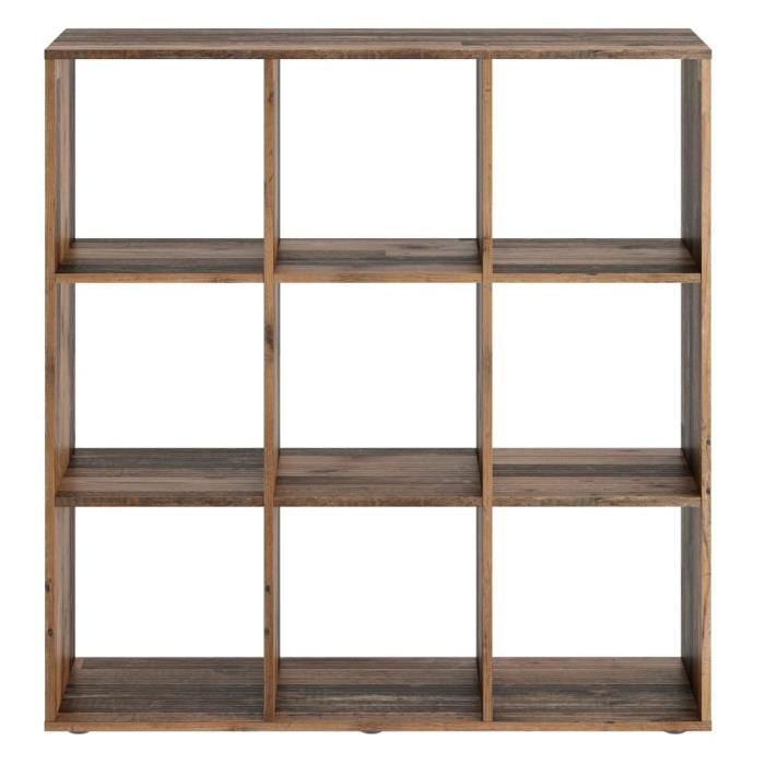 Bibliothèque Industrielle 80x30x140 Cm - 4 Compartiments, Bois Et Métal - Gris Béton, Pour Salon, Bureau, Rangement Livres Et Déco