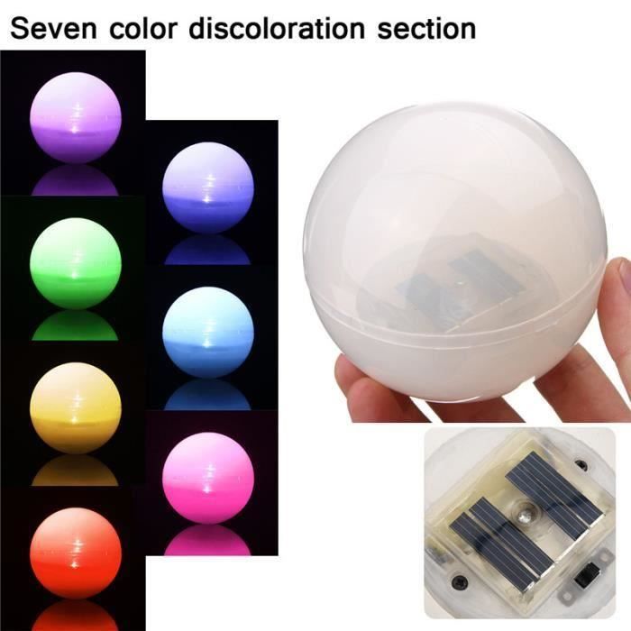 Qn Lumiere Solaire Boule Flottante Led Plastique Pour Jardin Etang Piscine 2v 40ma Multicolore 4 Achat Vente Lumiere Solaire Boule Flottant Cdiscount