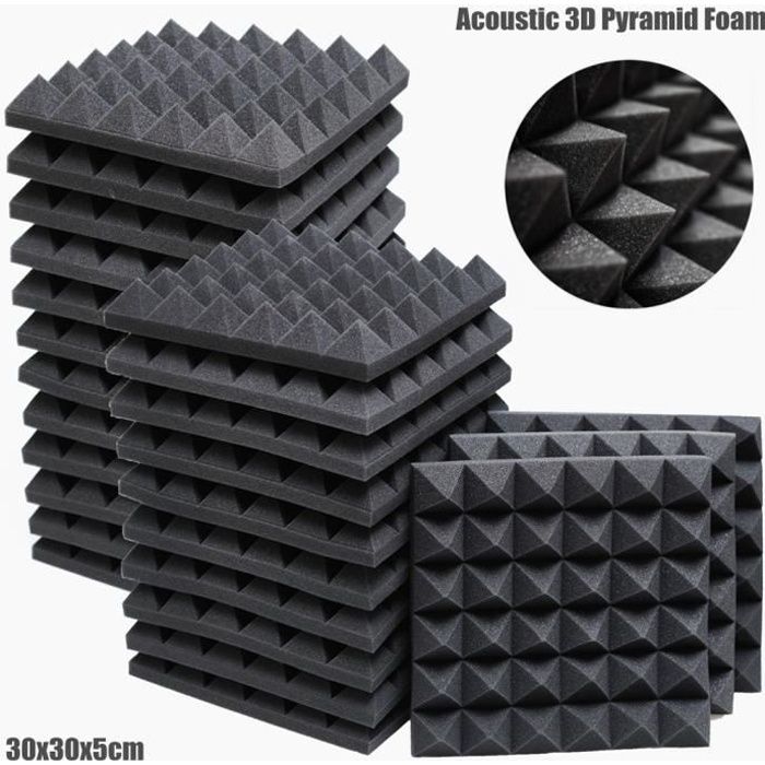 Panneaux de mousse acoustique pour Studio, 30x30x5cm, 6 pièces, traitement d