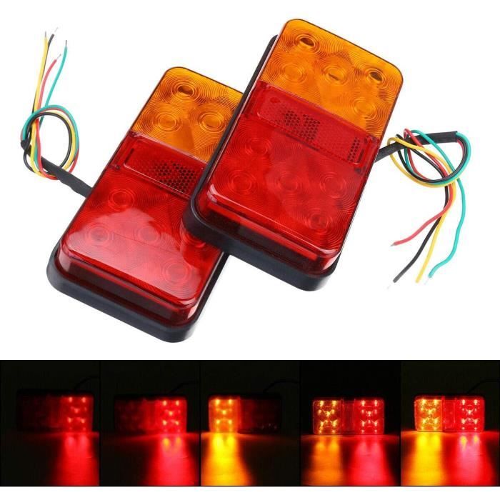 1/4/6/8/10 pièces 12V 24V feux de position latéraux LED feux externes de  voiture feux arrière d'avertissement feux de freinage pour camion remorque