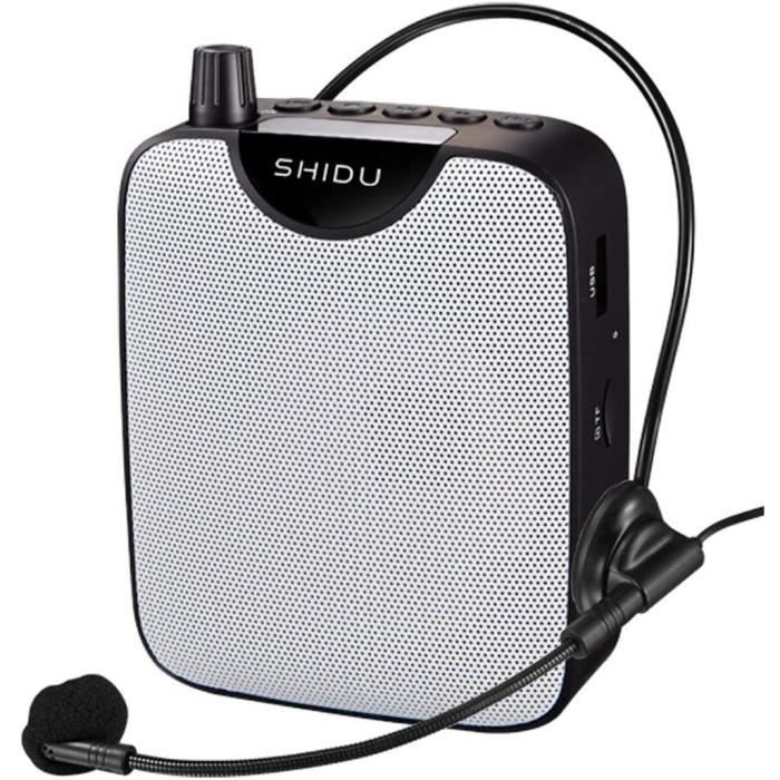 Amplificateur voix portable avec microphone micro casque Rechargeable shidu  amplificateur de voix PA Système puissant pour ens[894] - Cdiscount TV Son  Photo
