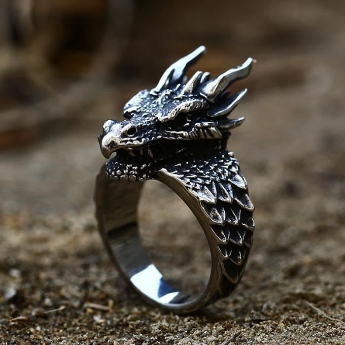 Bague tete hotsell de dragon