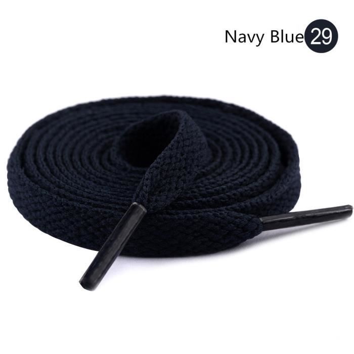 Valeur Bleu marine Taille 120cm Lacets plats en tissu 26 couleurs