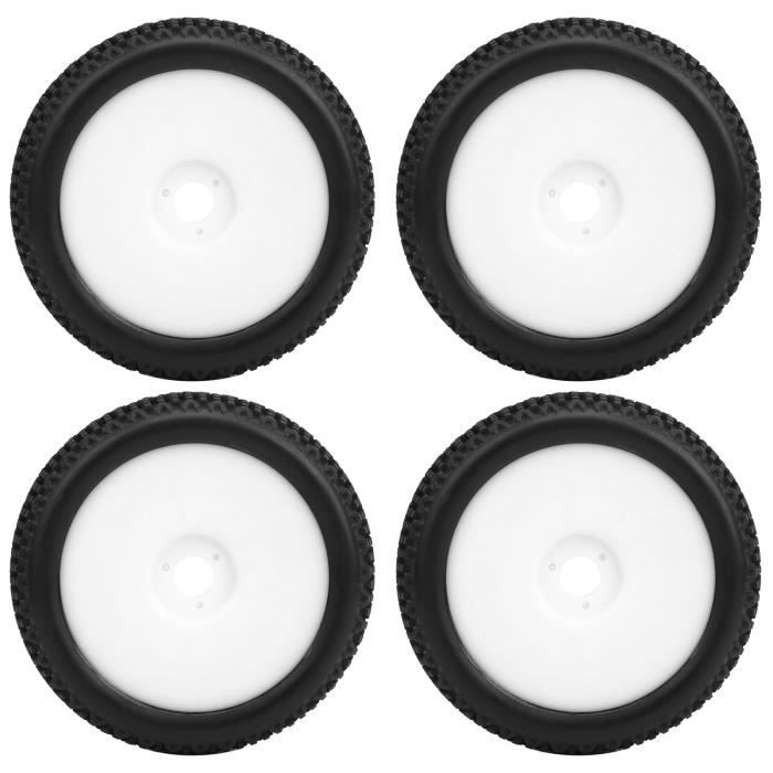 4 Pneus En Caoutchouc Pour Voiture RC - Diamètre 87 Mm, Compatibles 1/12, 1/14, 1/16, 124016