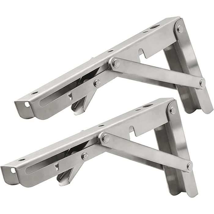 4 Pcs Equerre Etagere Murale, Équerre Métal Mat Noir, Metal Équerre De Fixation, Équerre Charge