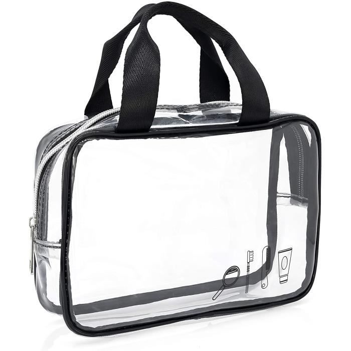 Sac Transparent Femme Trousse de Toilette Transparente Voyage en PVC avec  Pochettes Sac de Plage Avion a Zip Bandoulière Rangement Bleu - Cdiscount  Bagagerie - Maroquinerie