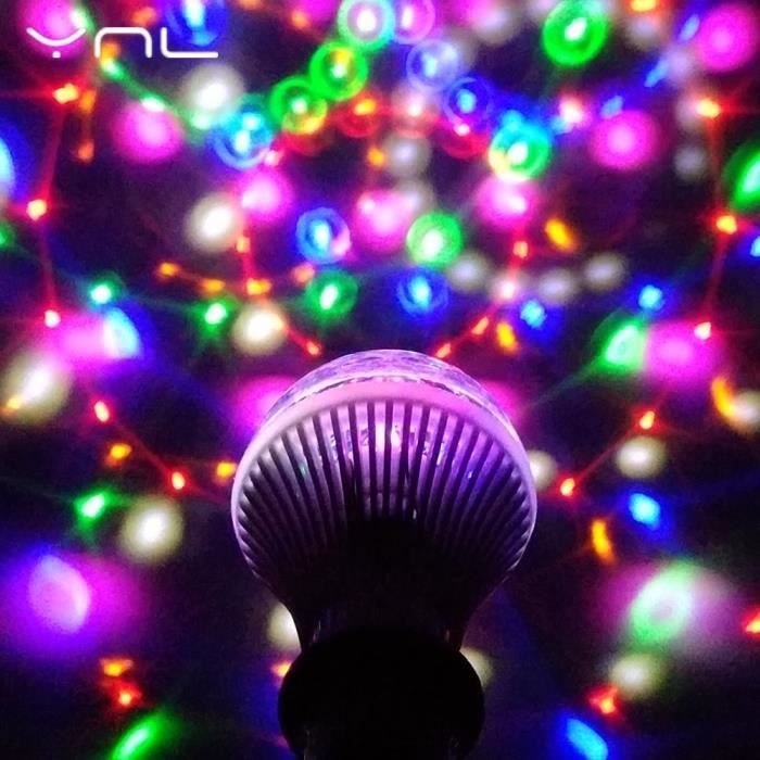 Ampoule de Scène LED Boule Magique en Cristal Tournant E27 Lumière De Scène Coloré pour Soirée Disco KTV Partie