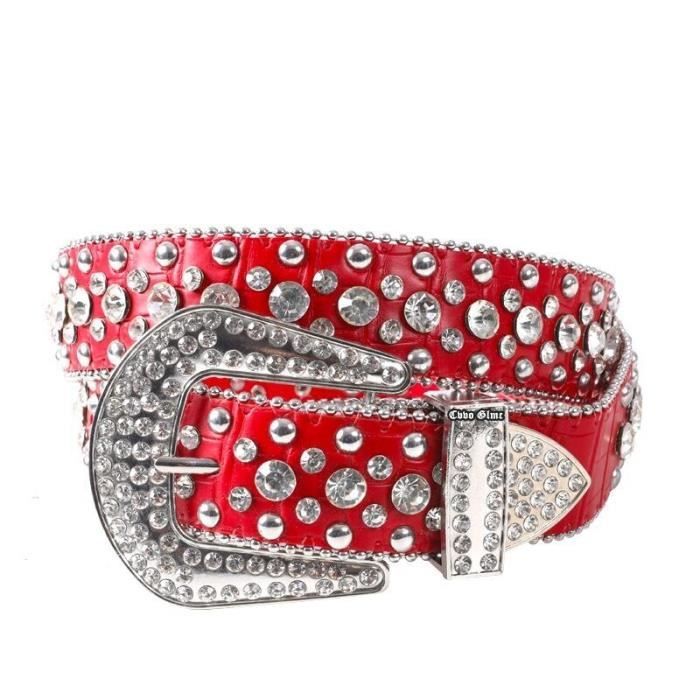 125 cm Ceinture A Strass Punk Rock Pour Hommes Et Femmes Harajuku Y2k Western Cowboy Bing De Luxe De Sty Cdiscount Sport