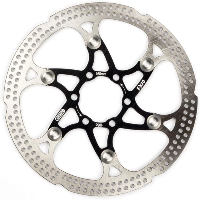 Disque Flottant VTT Elvedes FX16 O160mm Noir Frein Mixte Adulte Argent Cdiscount Auto