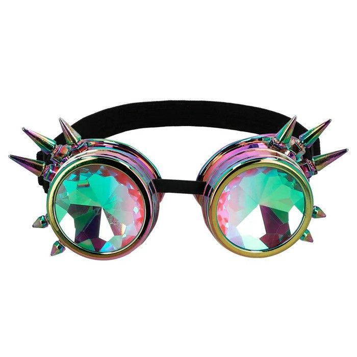 élastique Ajustable Adulte Boland Lunettes Holographiques Mirage - Accessoire De Fête Avec Paillettes Pour Festivals Et Carnavals Lunette Loupe Homme