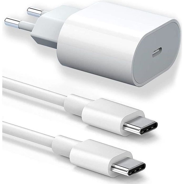 iPhone Prise USB C, 25W Rapide Chargeur pour iPhone 15/15 Pro/15 Pro Max/15