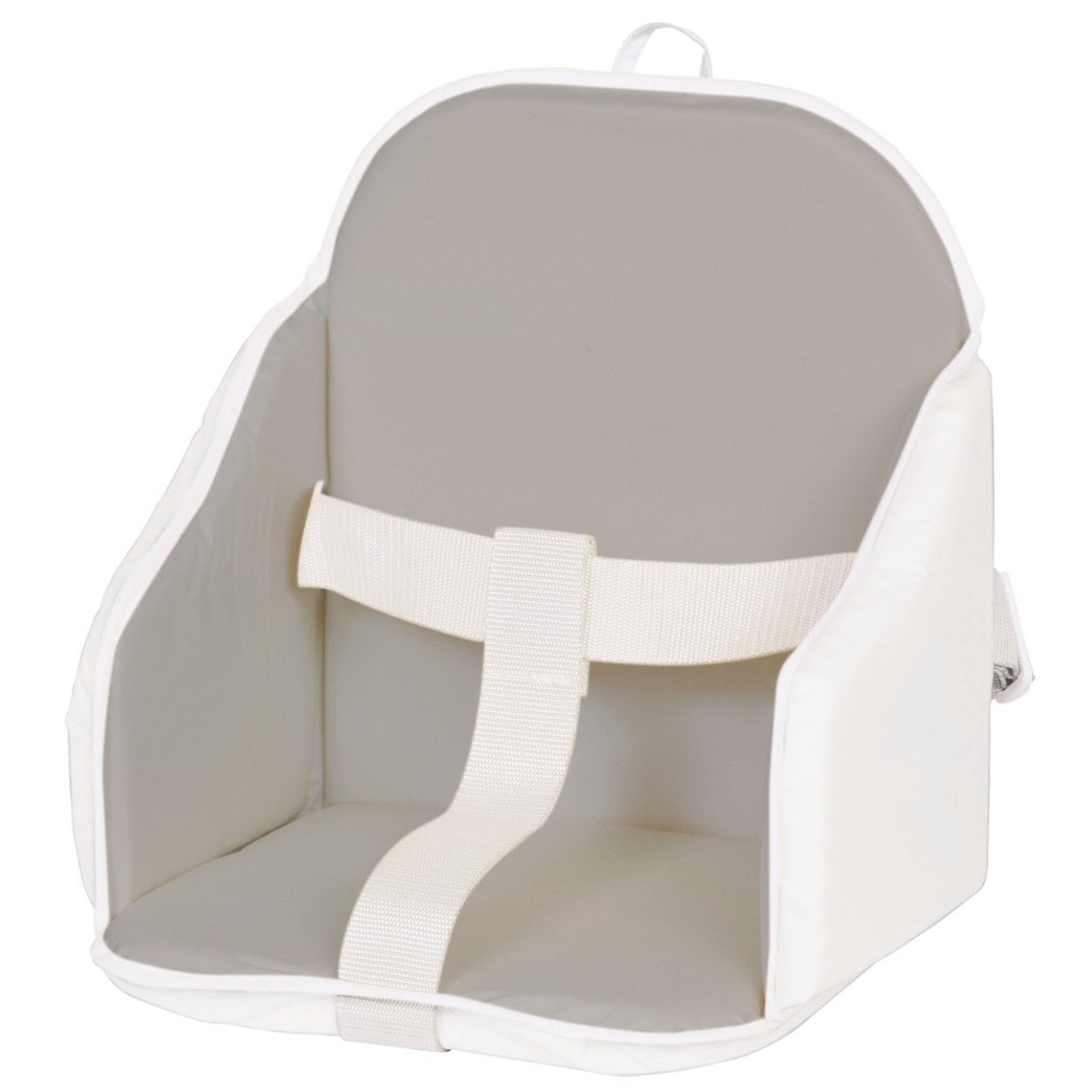 Coussin de Chaise PVC avec Sangles - Candide - Réversible - Facile à Entretenir - Gris/Blanc
