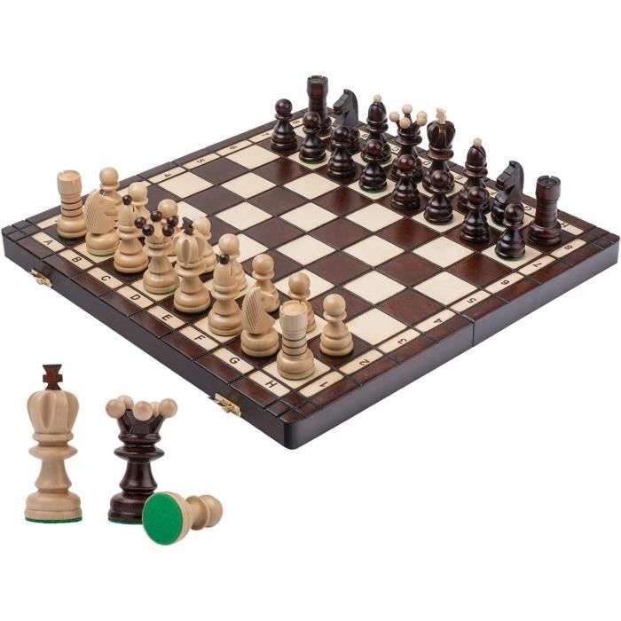 Jeu D'échecs En Bois VEVOR Avec Tiroir - Plateau 380 Mm (15 Pouces) Portable - Neuf