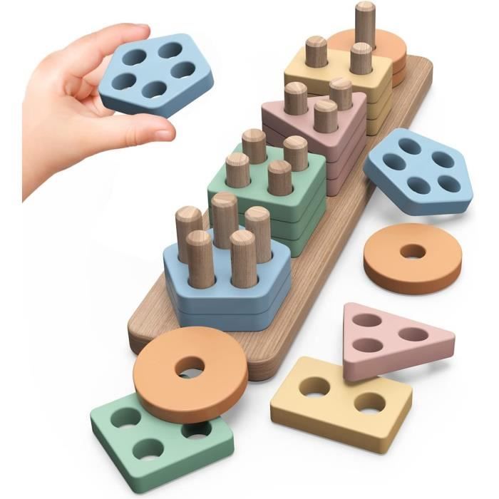 Jouets Puzzle En Bois Montessori 1 2 3 Ans, Jouets D'Activité Et De ...