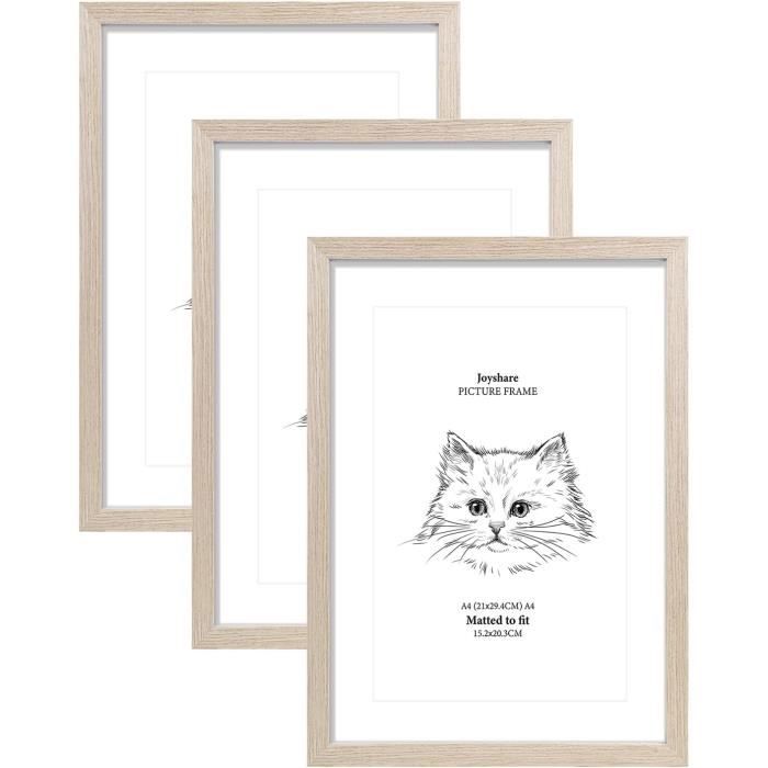 Lot De 3 Cadres Photo Din A4 21 X 30 Cm Avec Passe-Partout - Cadre En ...