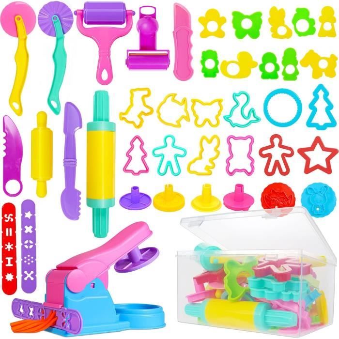 Kit De 30 Accessoires Pour Sable Magique Et Pâte à Modeler Genio Kids - Moules, Tampons, Rouleau - Activité Créative Enfant