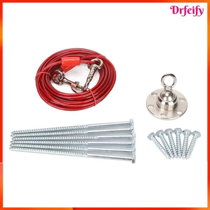 Meilleurs prix pour Piquet dattache pour chien - DRFEIFY - Acier inoxydable - 360° rotatif - Imperméable - Portable