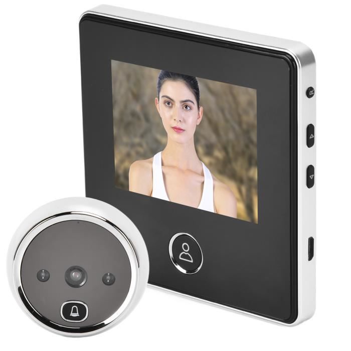 Ebtools Oeil De Chat Electronique Camera De Sonnette De Visionneuse De Judas De Porte Numerique 2 8in 0 3mp Vision Nocturne Grand Cdiscount Bricolage