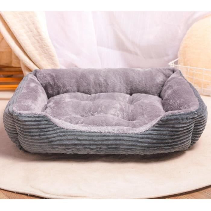 Meilleurs prix pour L(70*52*15)cm Coussin doux pour chien de couchage rectangulaire Gris
