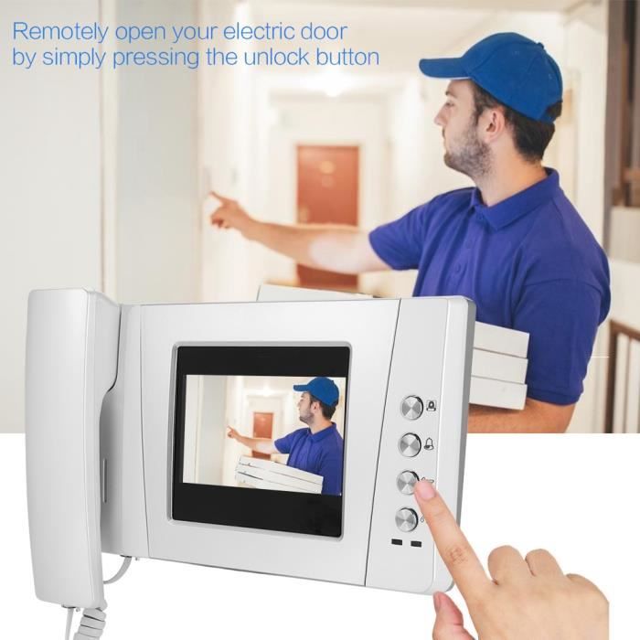 Système d'entrée sonnette de porte interphone audio visuel filaire d ...