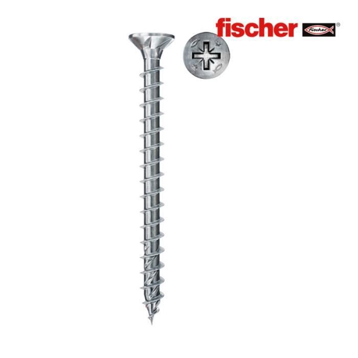 Vis à bois - FISCHER - fpf ii czp - 5.0x50 mm - tête remplie - zingué