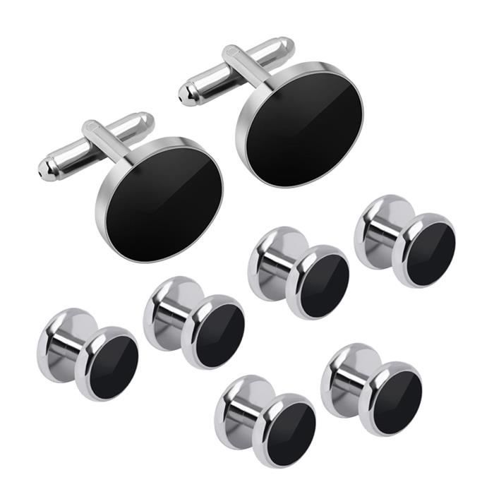 Homme Boutons de Manchette Forme de Bouton Bijoux Fantaisie Argent Homme Boutons de Manchette Forme de Bouton Bijoux Fantaisie Argent
