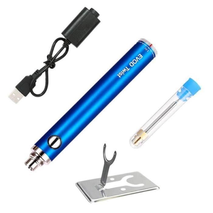 Fer à Souder USB Rechargeable - Kit Avec Embouts Interchangeables - Température Réglable 300-400°C - Pour Petits Travaux électroniques