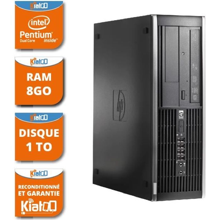 HP - PC de Bureau Elite 6000 - Dual Core - RAM 8Go - Stockage 1To - Windows 7 - Reconditionné - Hewlett packard
