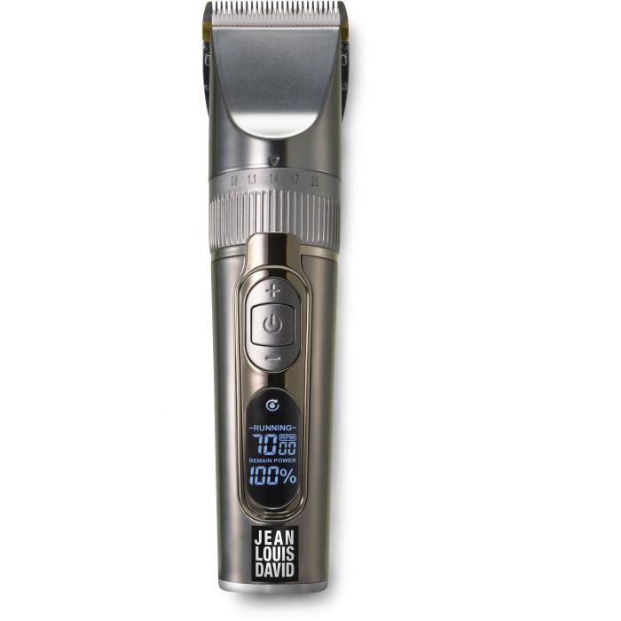 Tondeuse cheveux & barbe - JEAN LOUIS DAVID - Digital Clipper - 25 hauteurs de coupe - Batterie Lith