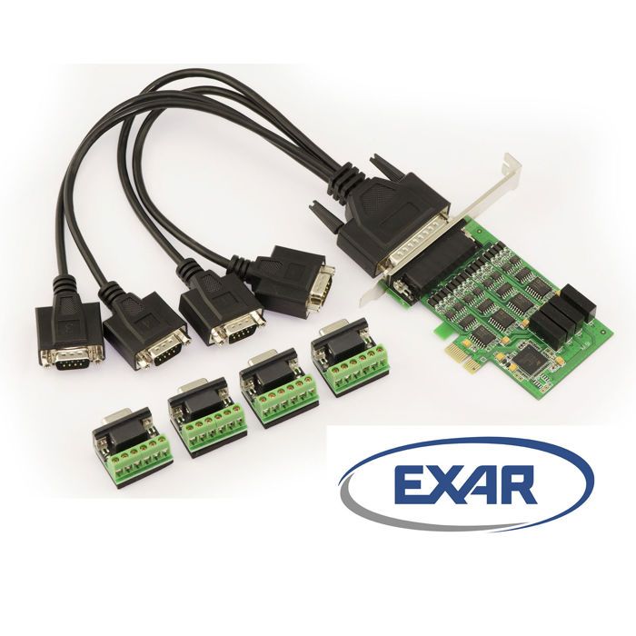 Carte Mini PCIe MiniPCIE 8 Ports Série COM RS232 DB9 - CHIPSET EXAR XR 17v358 Mpcie Uart