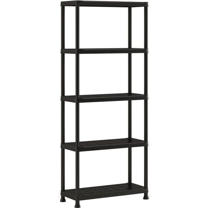 Etagère de rangement - KETER - ETAGERE PLUS 75/5 - 5 tablettes - Noir