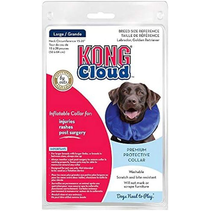Comparer les prix de Collier de récupération - KONG - Cloud™ Collar - Grande taille - Doux et confortable - Lavable en machine