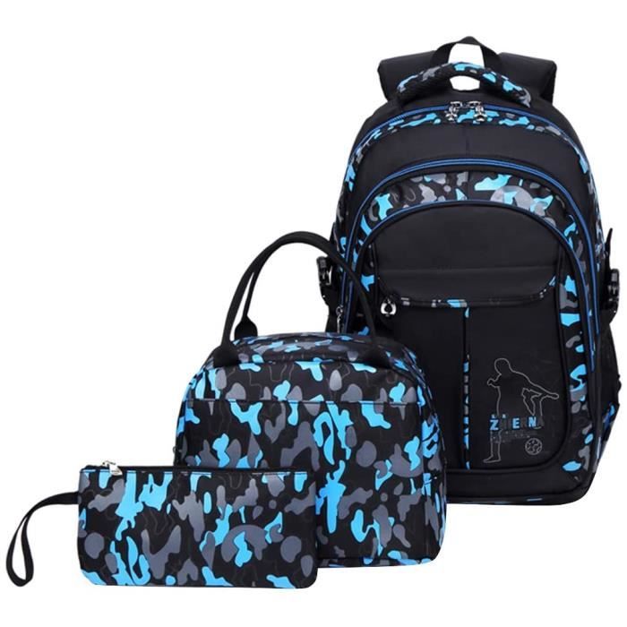Sac a Dos Gar ons Cartable Scolaire Lyc en 3 en 1 Camouflage