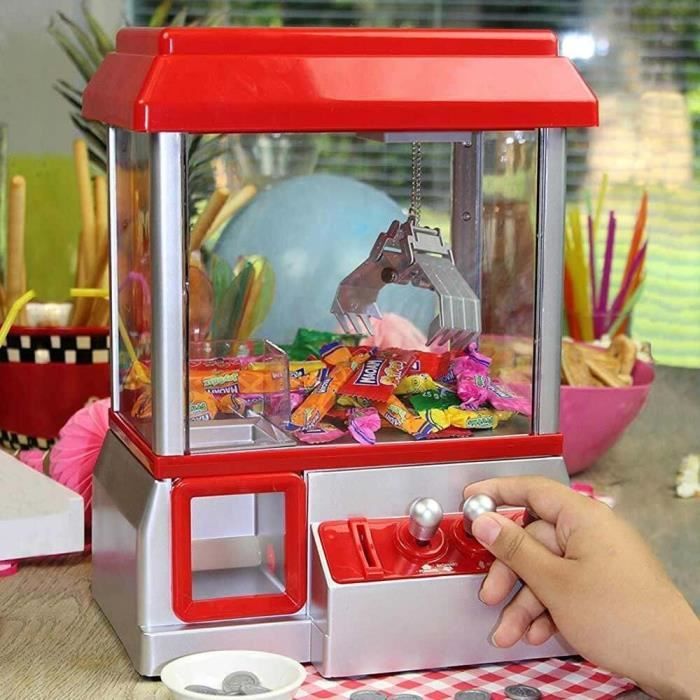 Machine à Bonbons - MIKAMAX - Candy Grabber - Rouge - Mini Jeu de Foire - Électrique