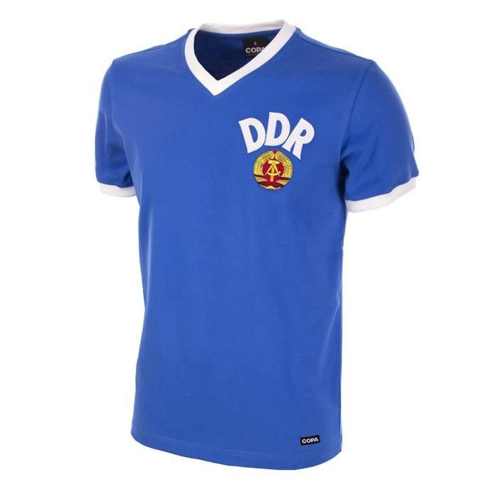 T-shirt homme Copa Ddr World Cup 1974 - Bleu - Manches courtes - Football T-shirt homme Copa Ddr World Cup 1974 - Bleu - Manches courtes - Football