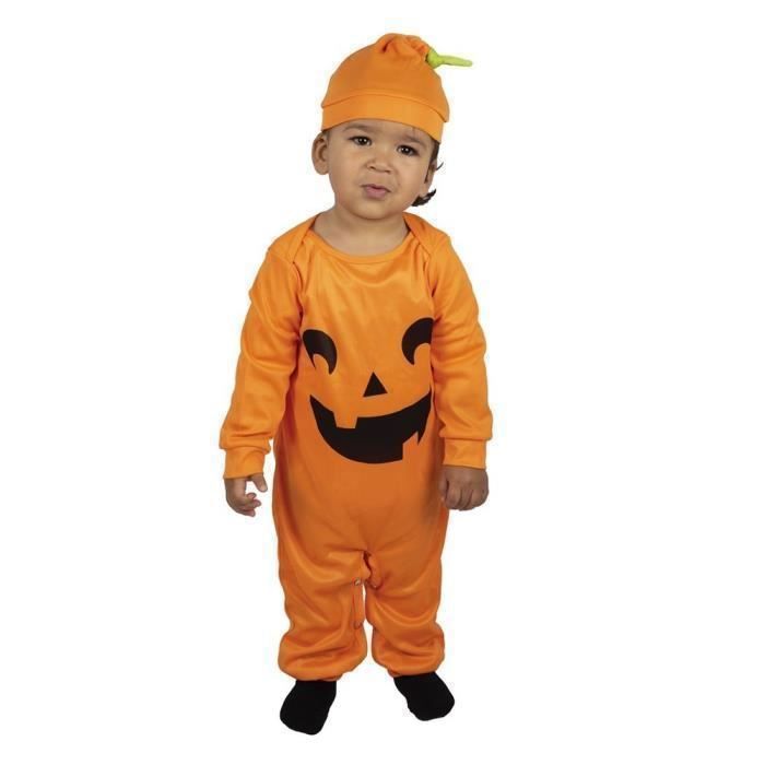 Costume Citrouille Bébé Halloween - Déguisement Orange Doux En Coton - Pour Fête Et Photos - 3