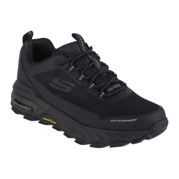 Chaussures SKECHERS Max Protect fast Track Noir Homme Adulte Synthetique Lacets Plat Noir Cdiscount Chaussures