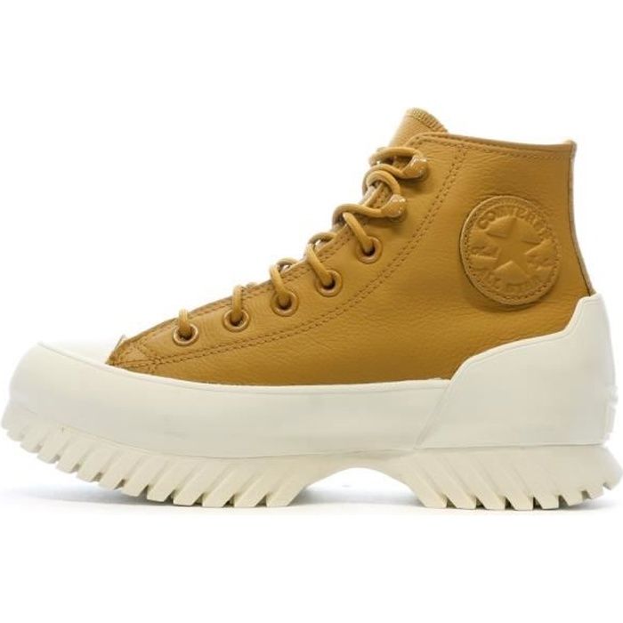 Converse jaune sale moutarde haute