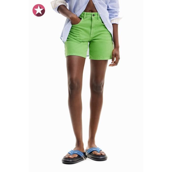 Short jean femme Desigual Sury Verde Cdiscount Pret a Porter