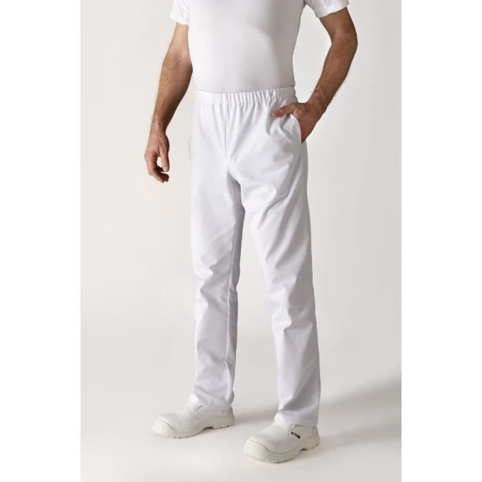 pantalon de cuisine robur umini mixte - blanc - xs