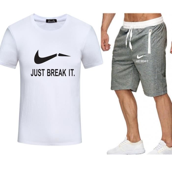 Ensemble T shirt et short 67 Homme Coton Col Rond Tee Shirt Homme