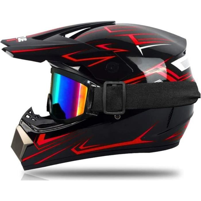 RUMOCOVO® Casque de Moto Cross Enfant, Casque Intégral Moto Cross