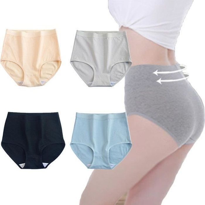 Lot De 5 Culottes Femme En Coton - Taille Haute, Sans Coutures, Confortables Au Quotidien